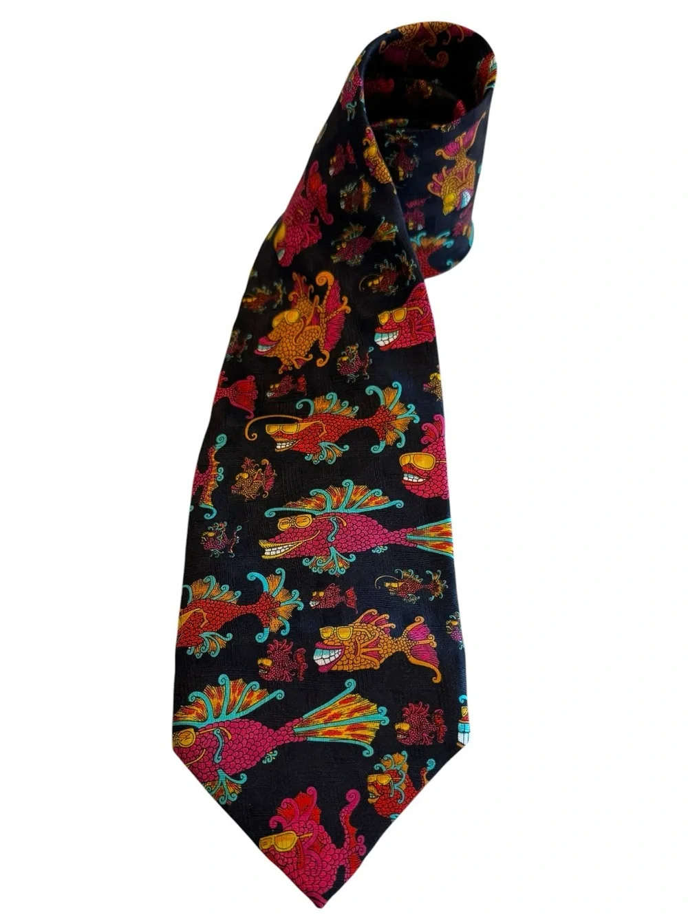 BluBlocker Collection Colorful Novelty Fish Necktie David Anson Russo